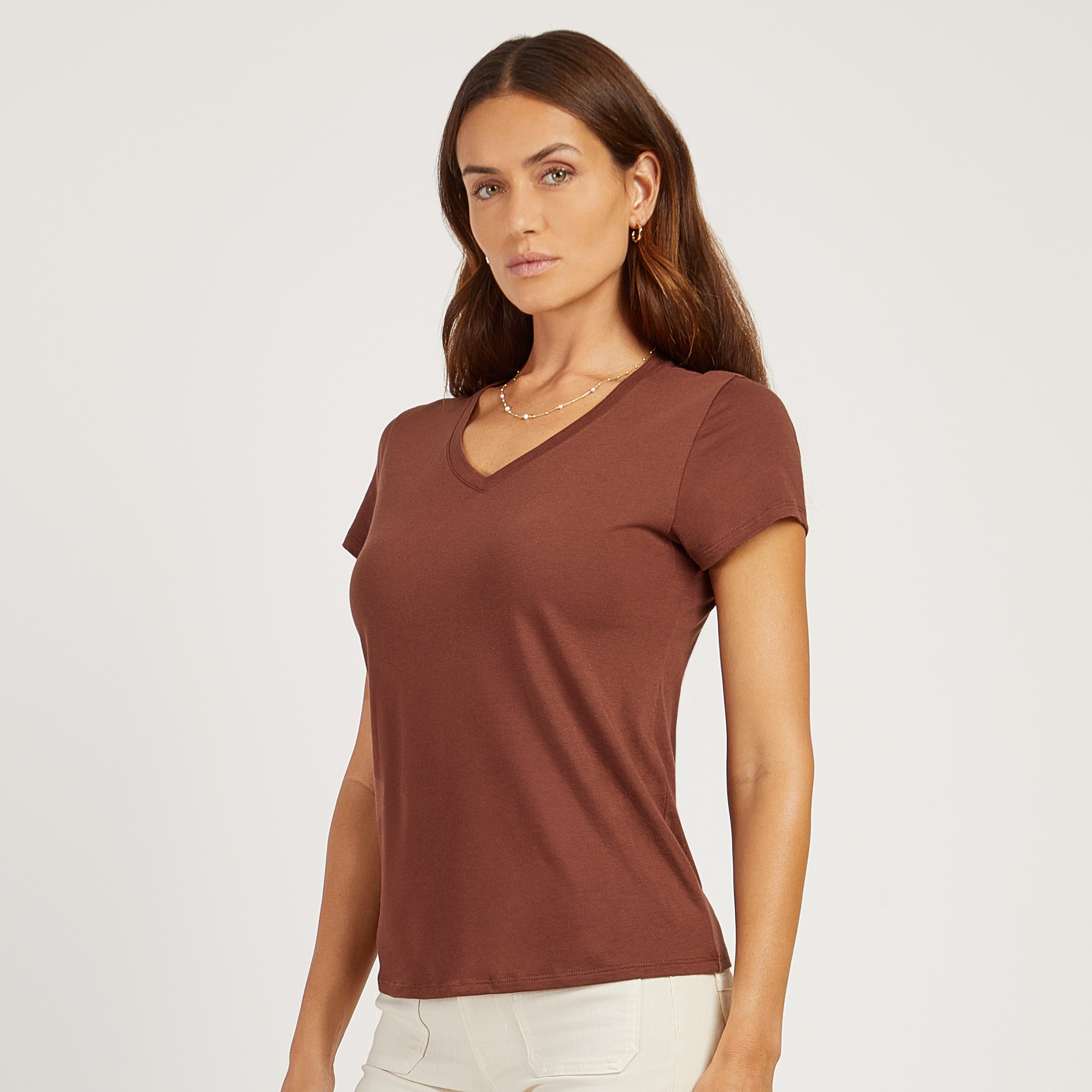Fitted V-Neck Marcy Tee