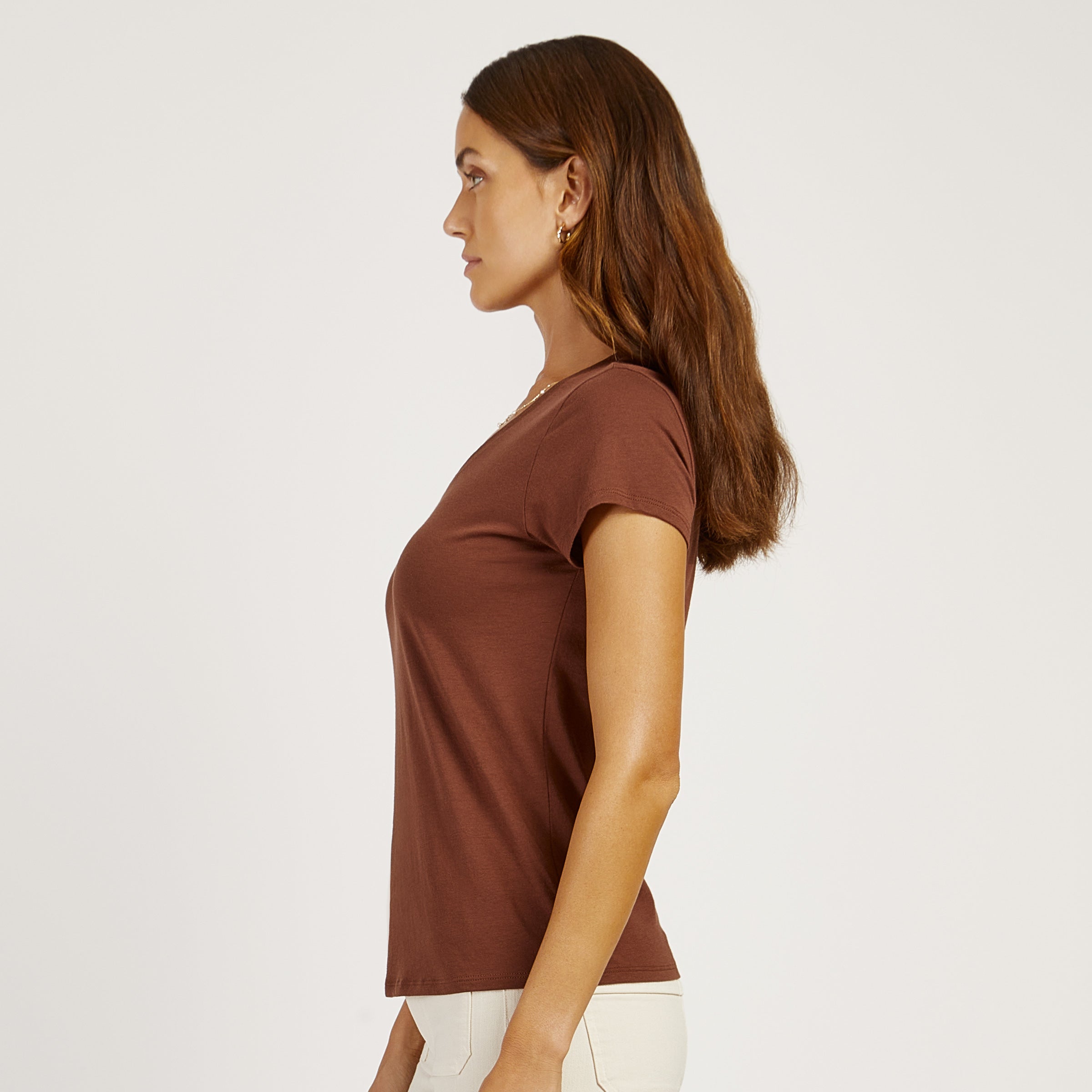 Fitted V-Neck Marcy Tee