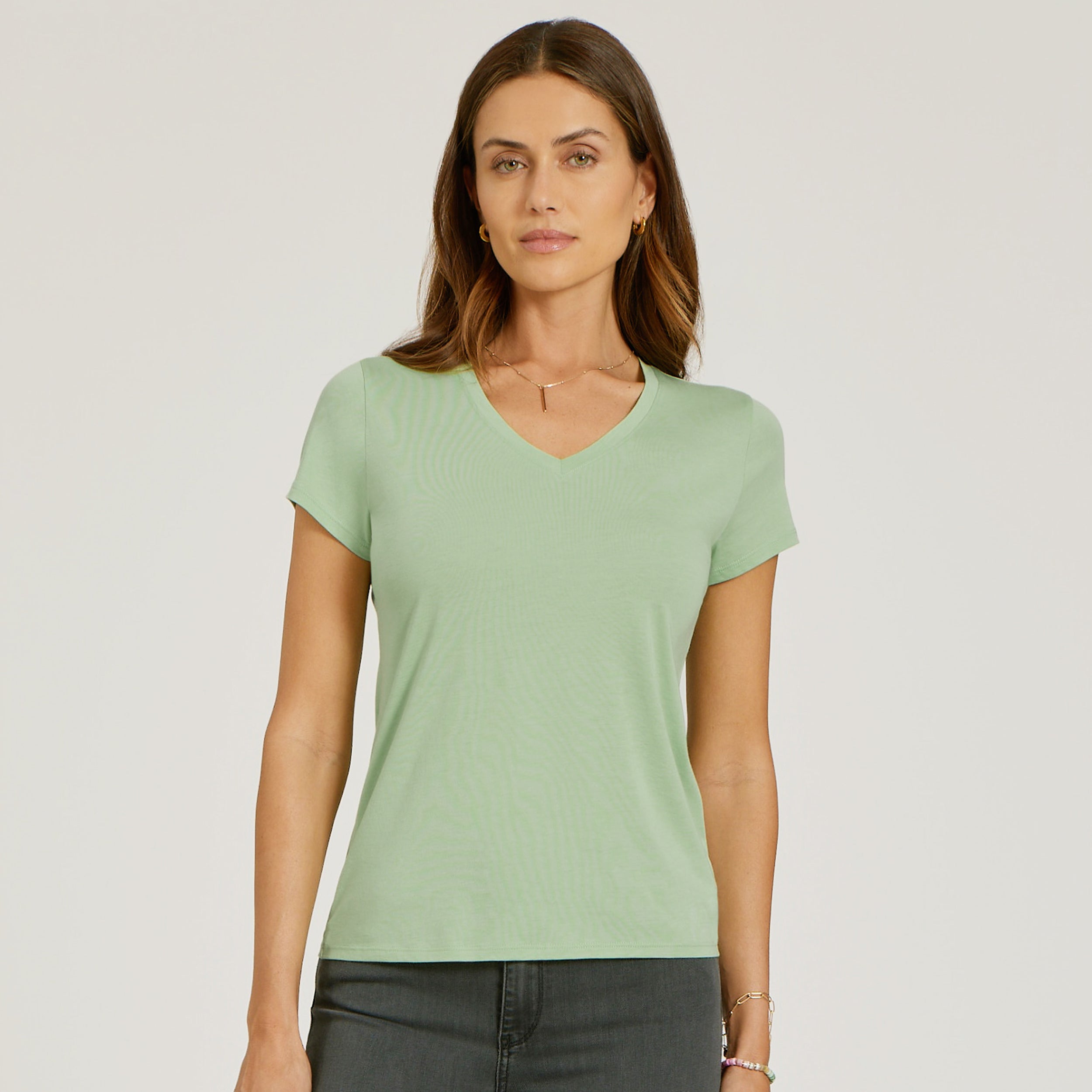Fitted V-Neck Marcy Tee
