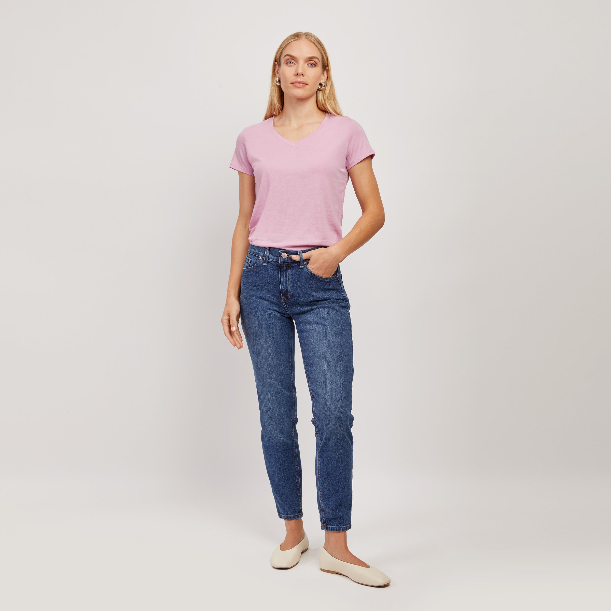 Fitted V-Neck Marcy Tee (Copy)