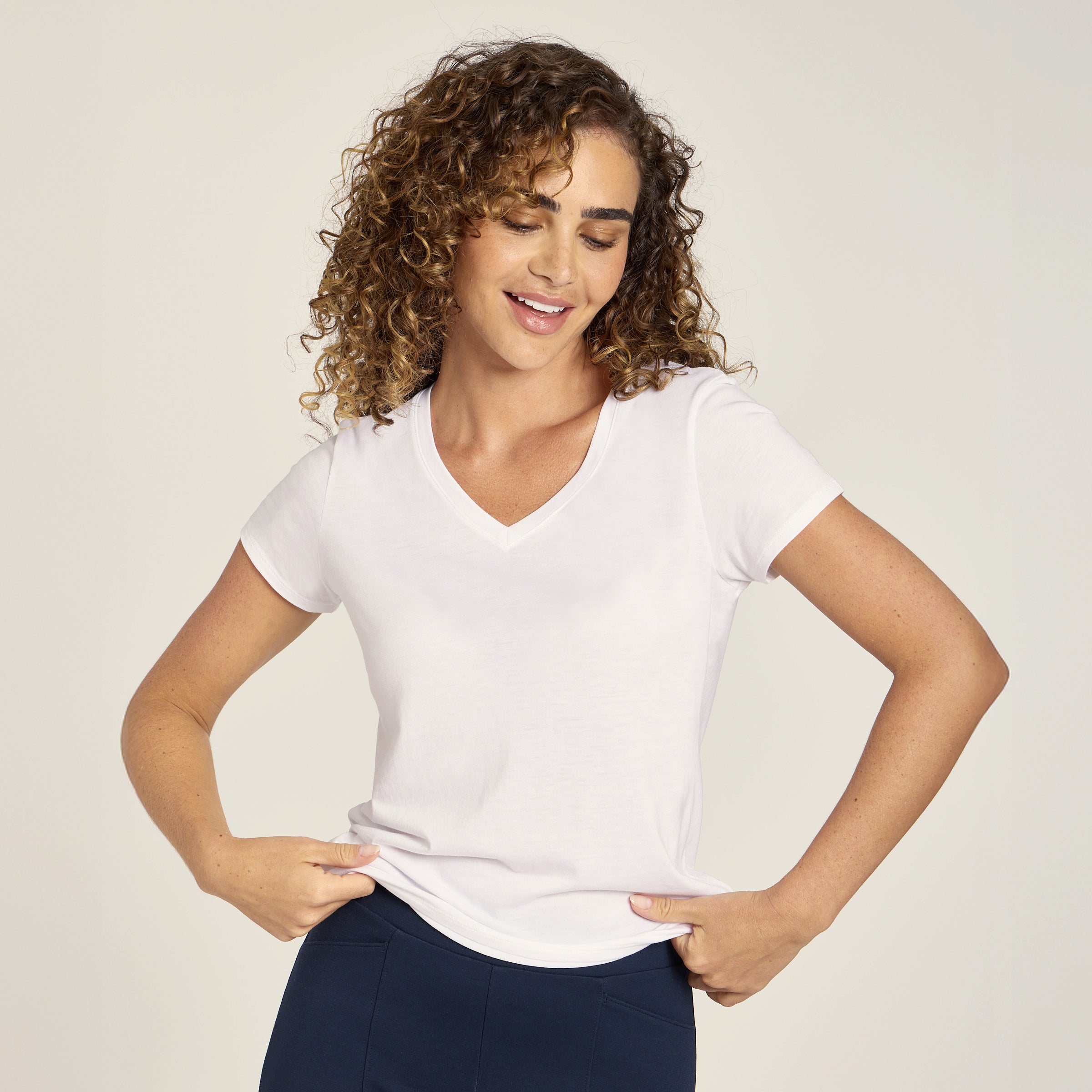 Fitted V-Neck Marcy Tee