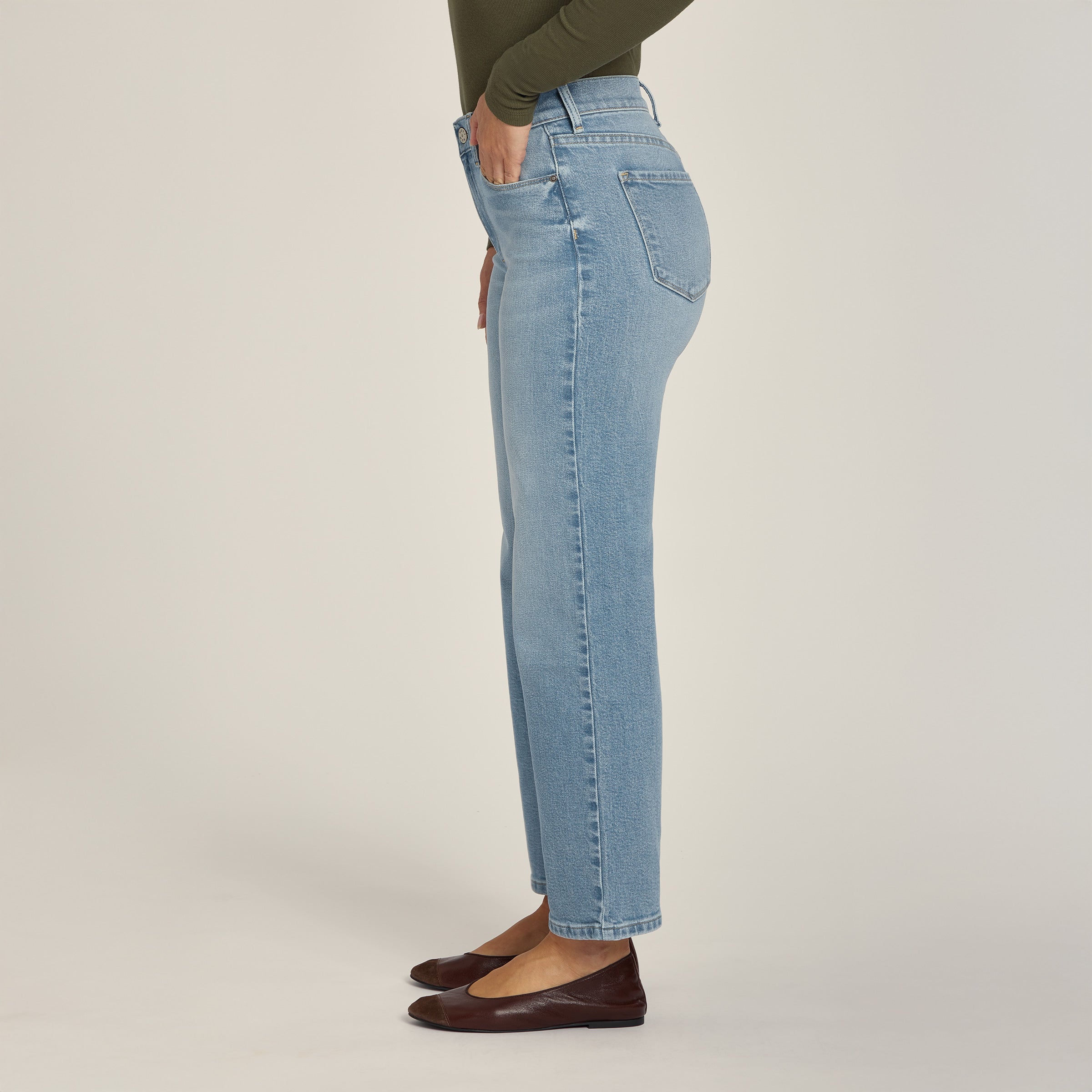 High Rise Cropped Straight Leg Hubert