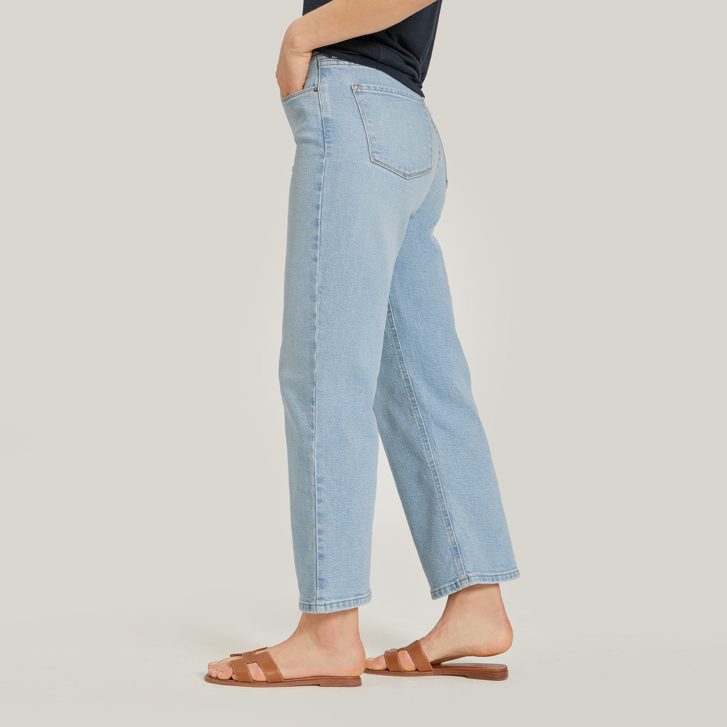 High Rise Cropped Straight Leg Hubert