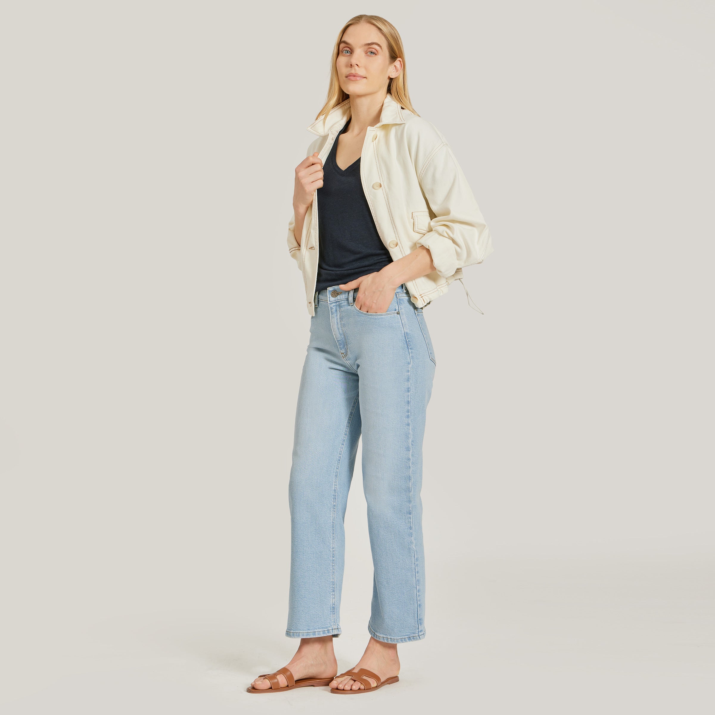 High Rise Cropped Straight Leg Hubert