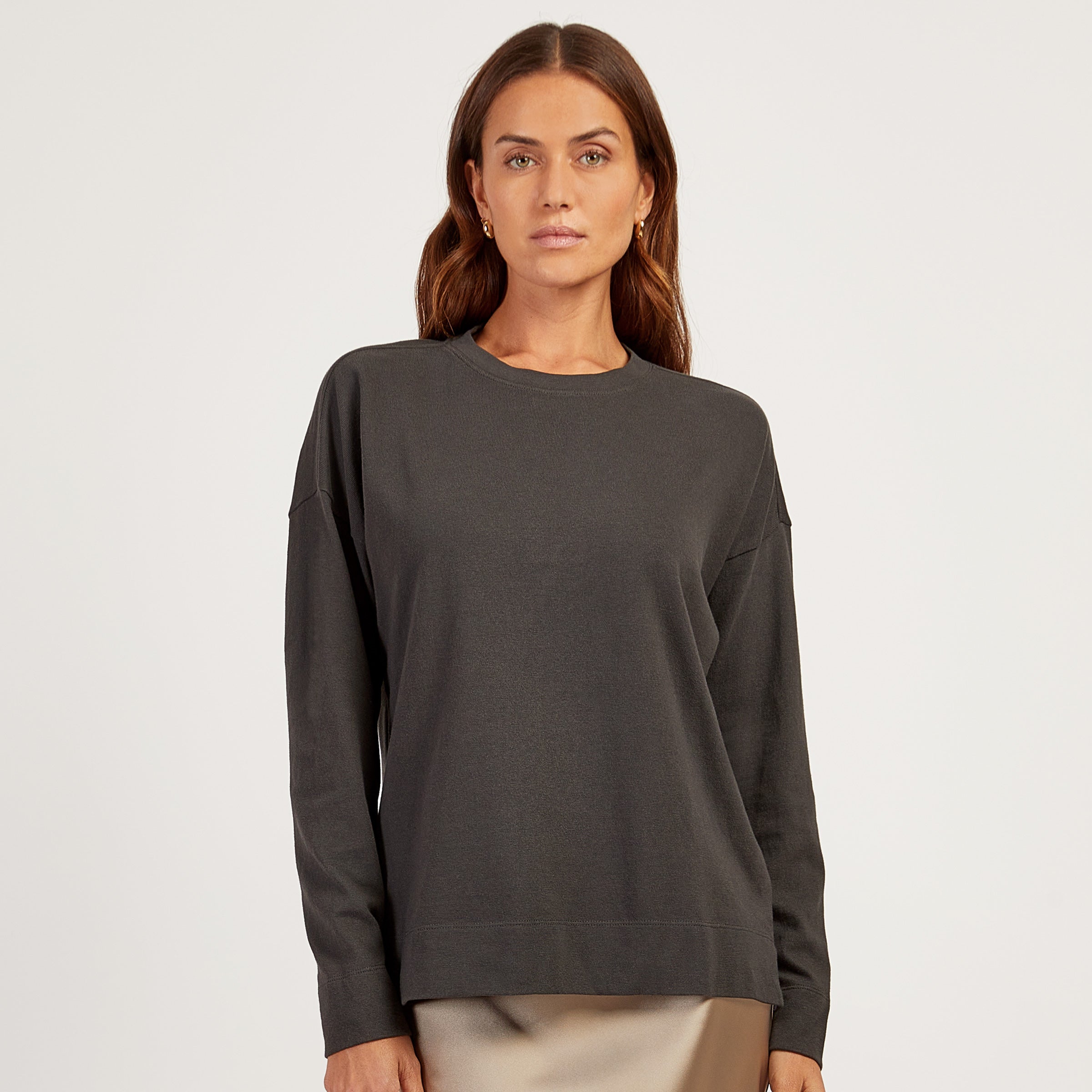 Cotton Jersey Oversized Long Sleeve Tee - Pre Order