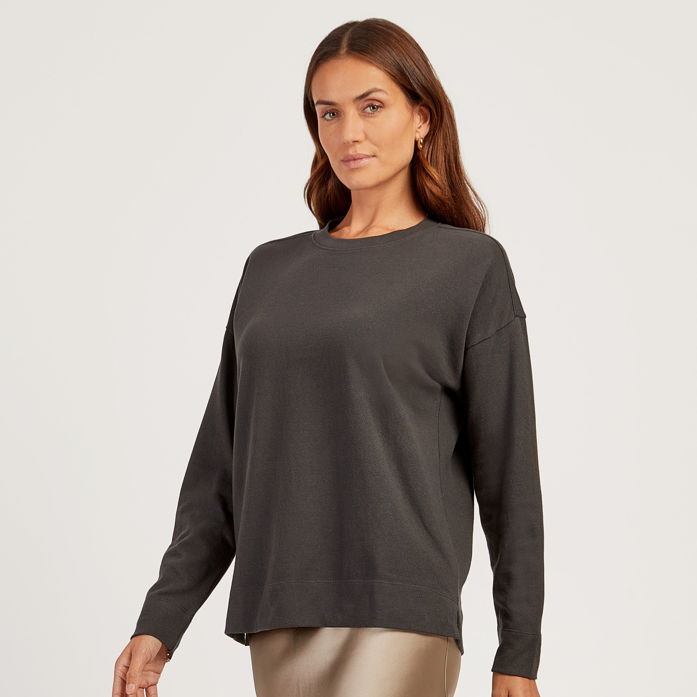 Cotton Jersey Oversized Long Sleeve Tee