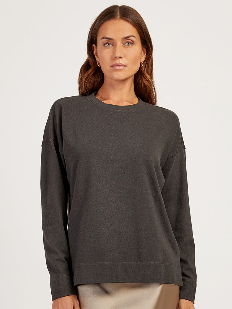 Cotton Jersey Oversized Long Sleeve Tee