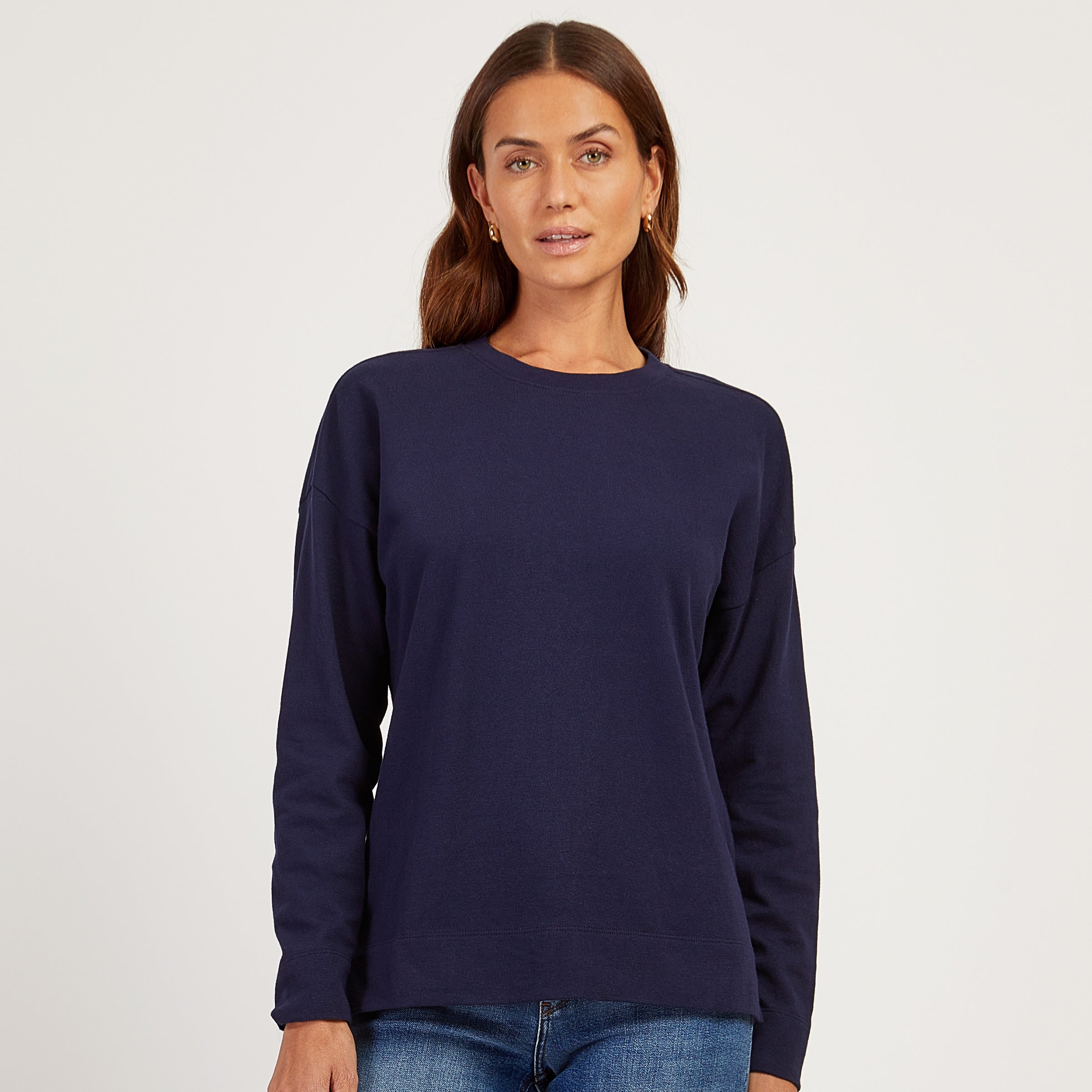 Cotton Jersey Oversized Long Sleeve Tee