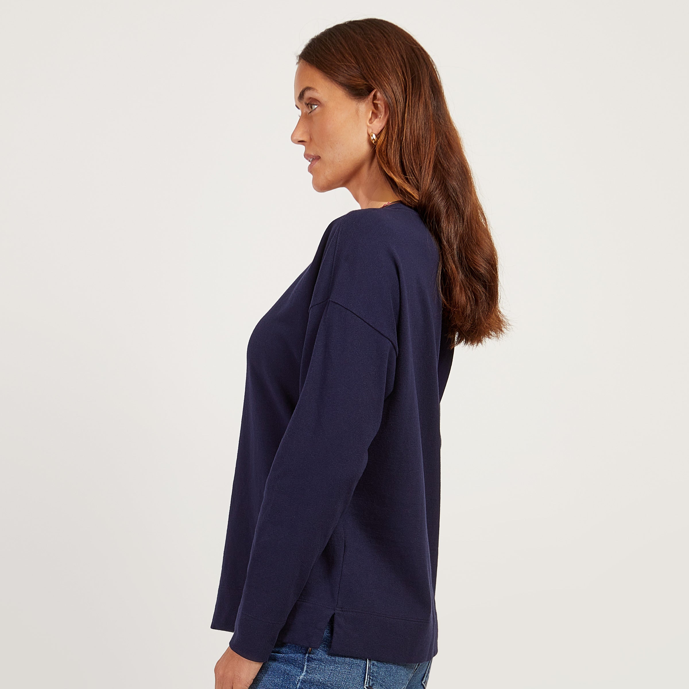 Cotton Jersey Oversized Long Sleeve Tee