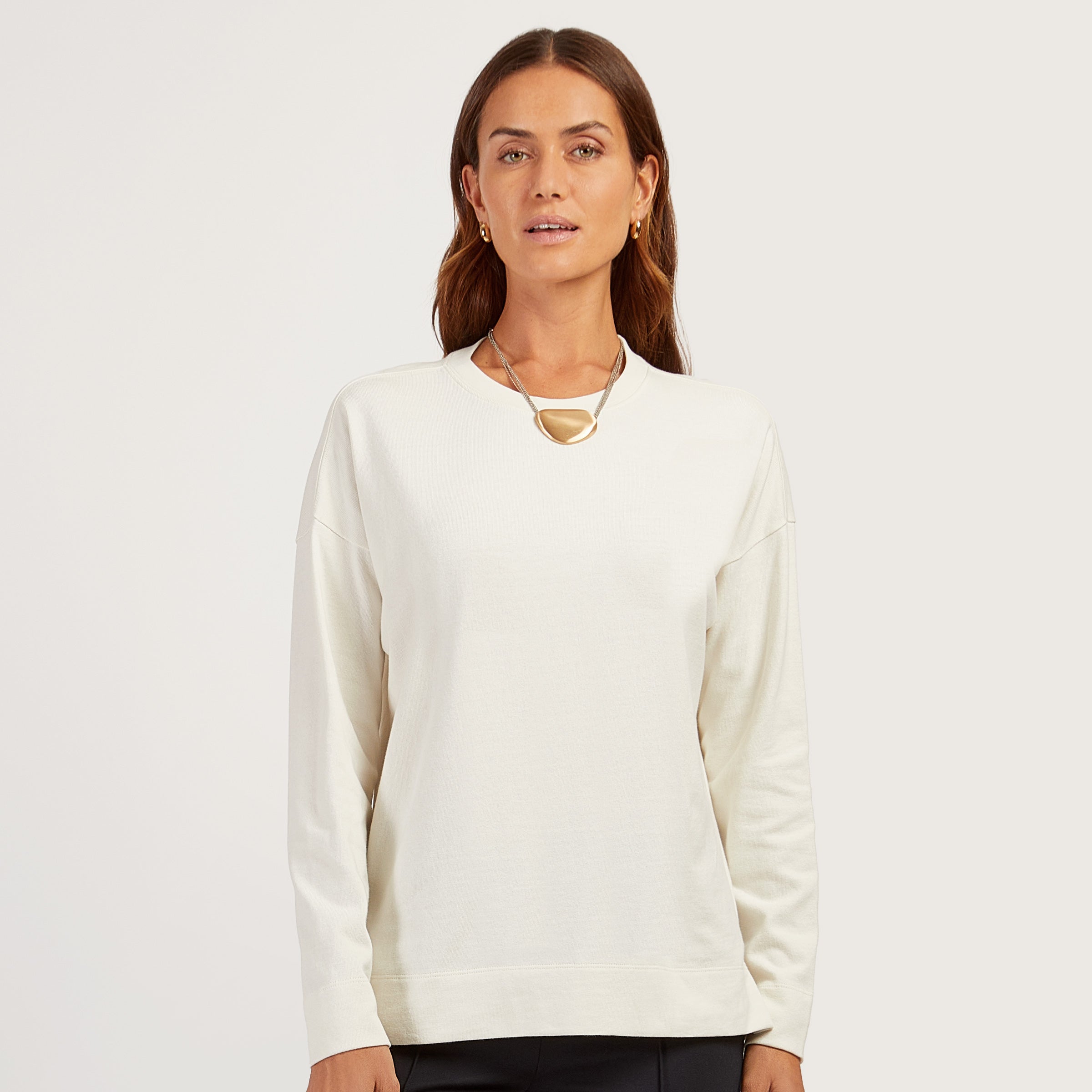 Cotton Jersey Oversized Long Sleeve Tee - Pre Order