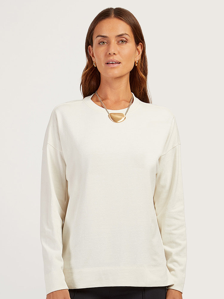 Cotton Jersey Oversized Long Sleeve Tee - Pre Order