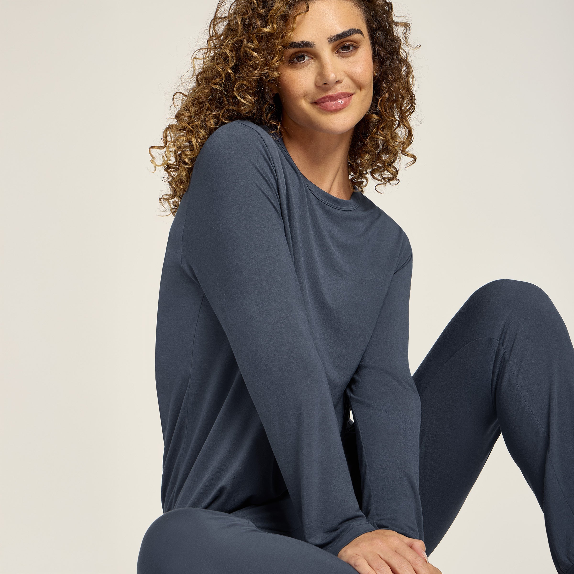 Pajama Long Sleeve Crew Neck