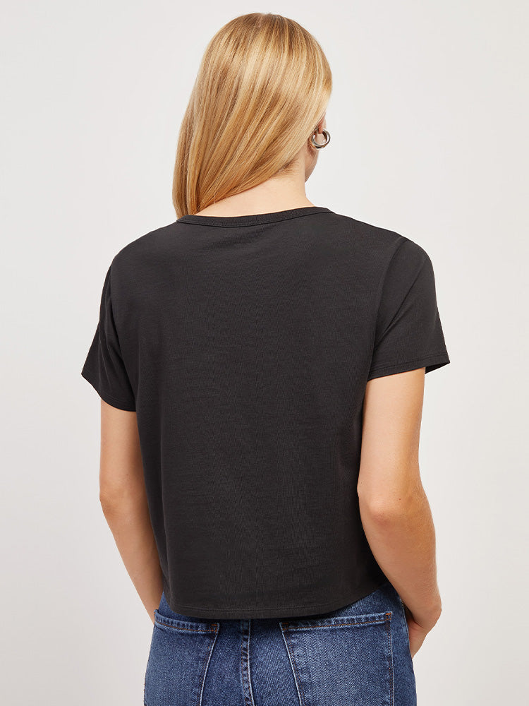 Cotton Boxy Pocket Crew Neck Tee