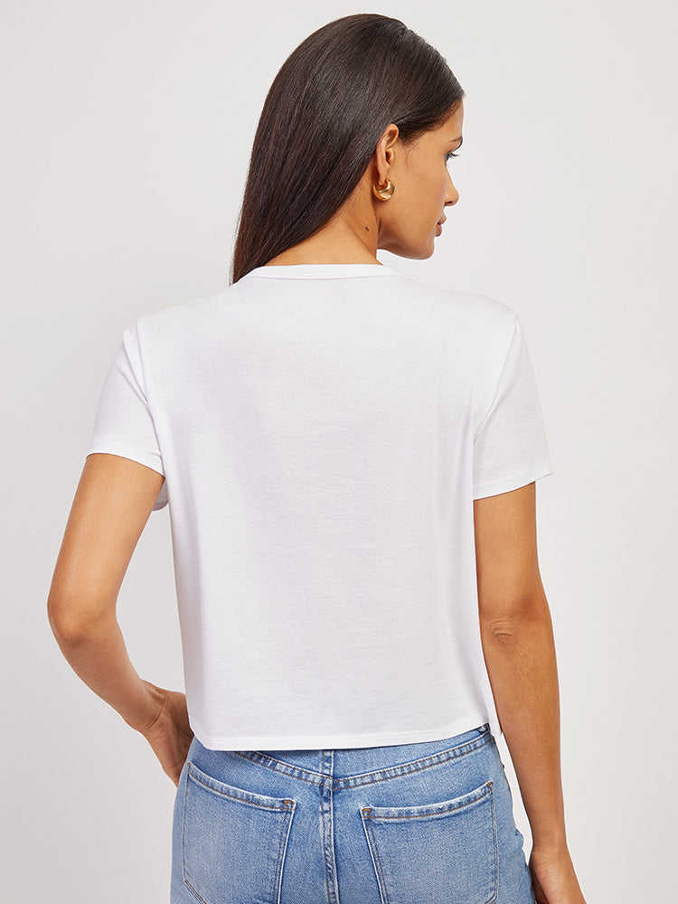 Cotton Boxy Pocket Crew Neck Tee