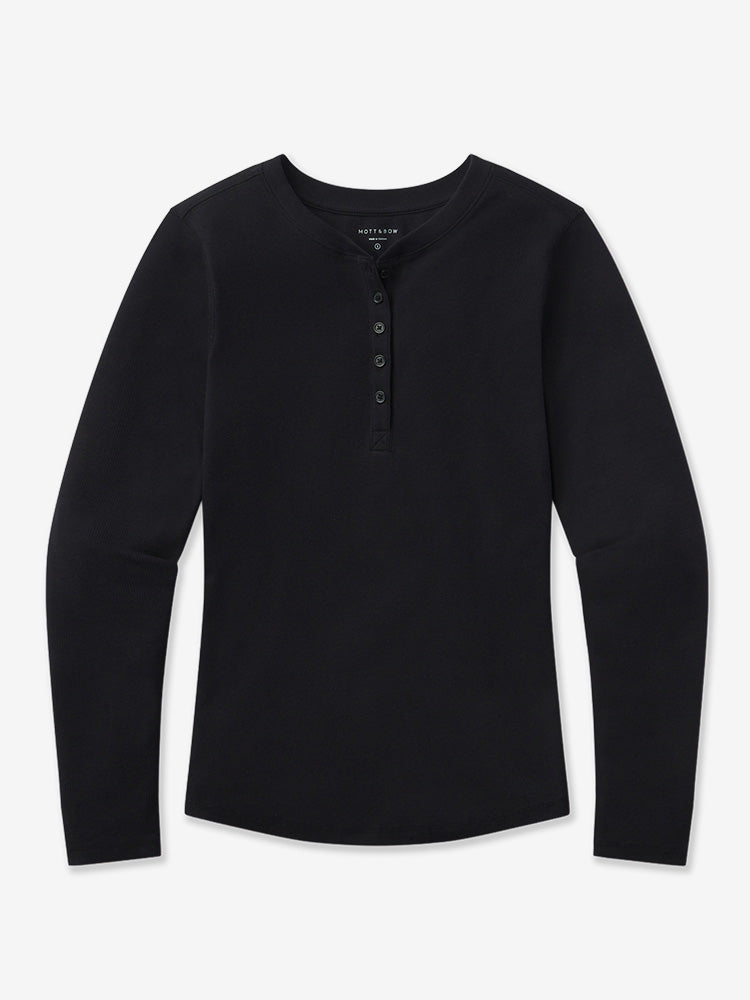 Long Sleeve Rib Henley Tee