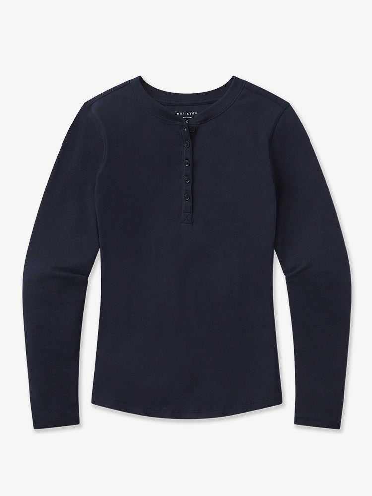 Long Sleeve Rib Henley Tee