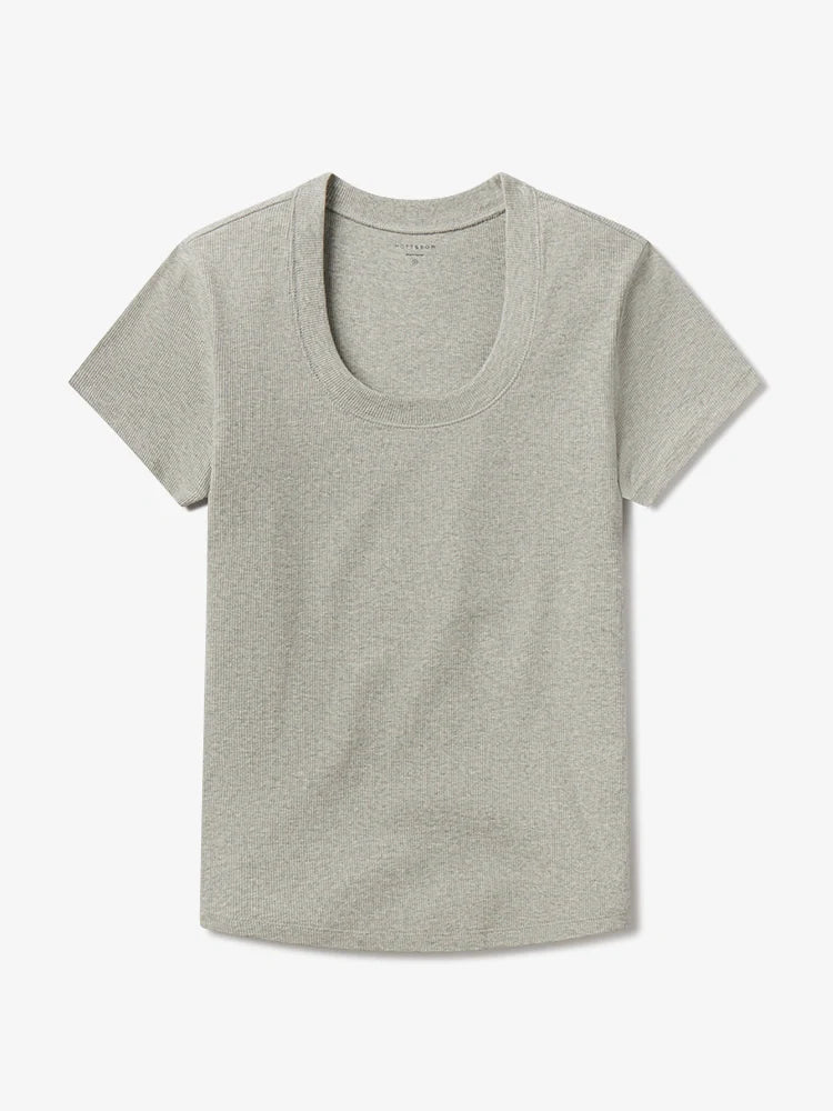Rib Scoop Neck Tee