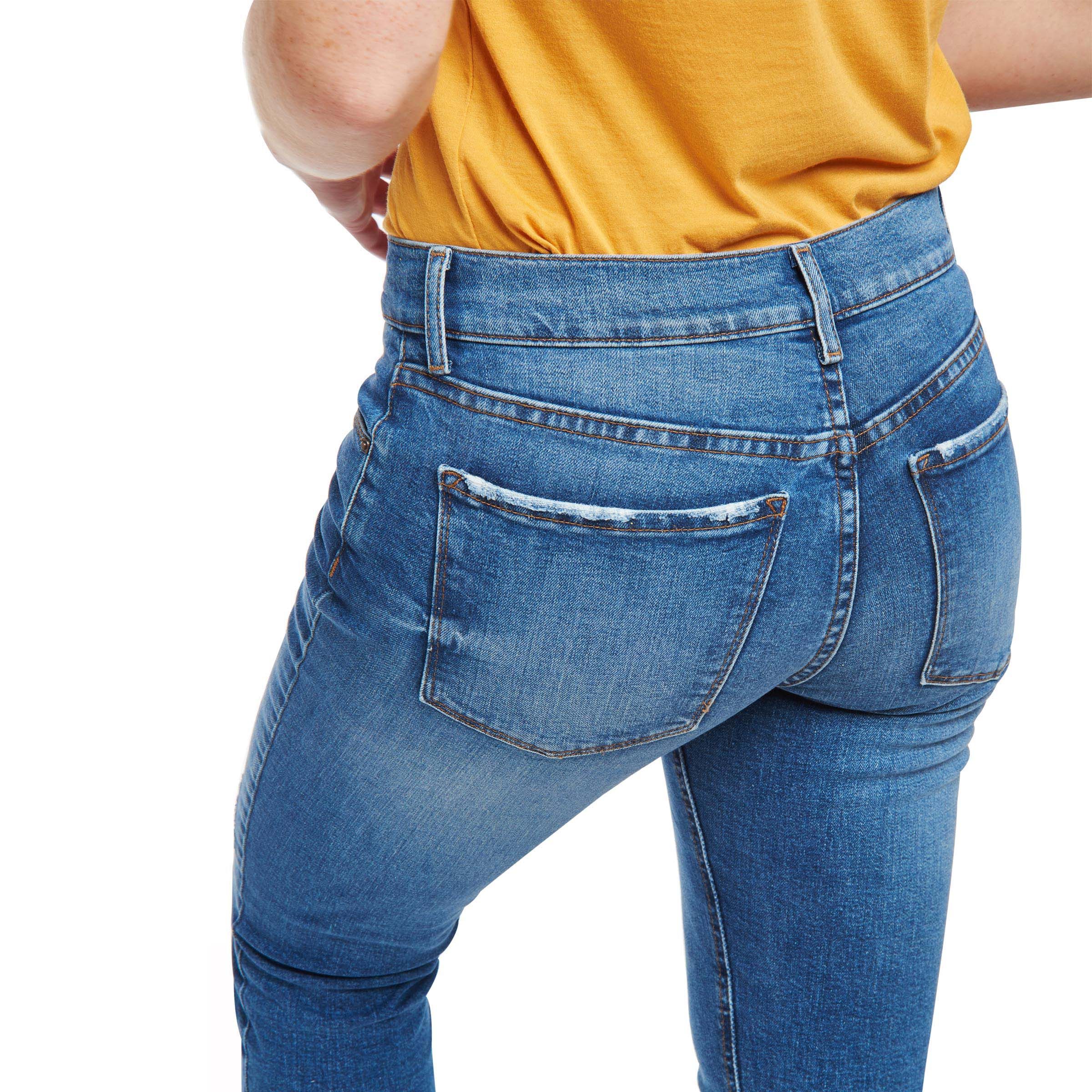 Mid Rise Slim Straight Ridge Jeans