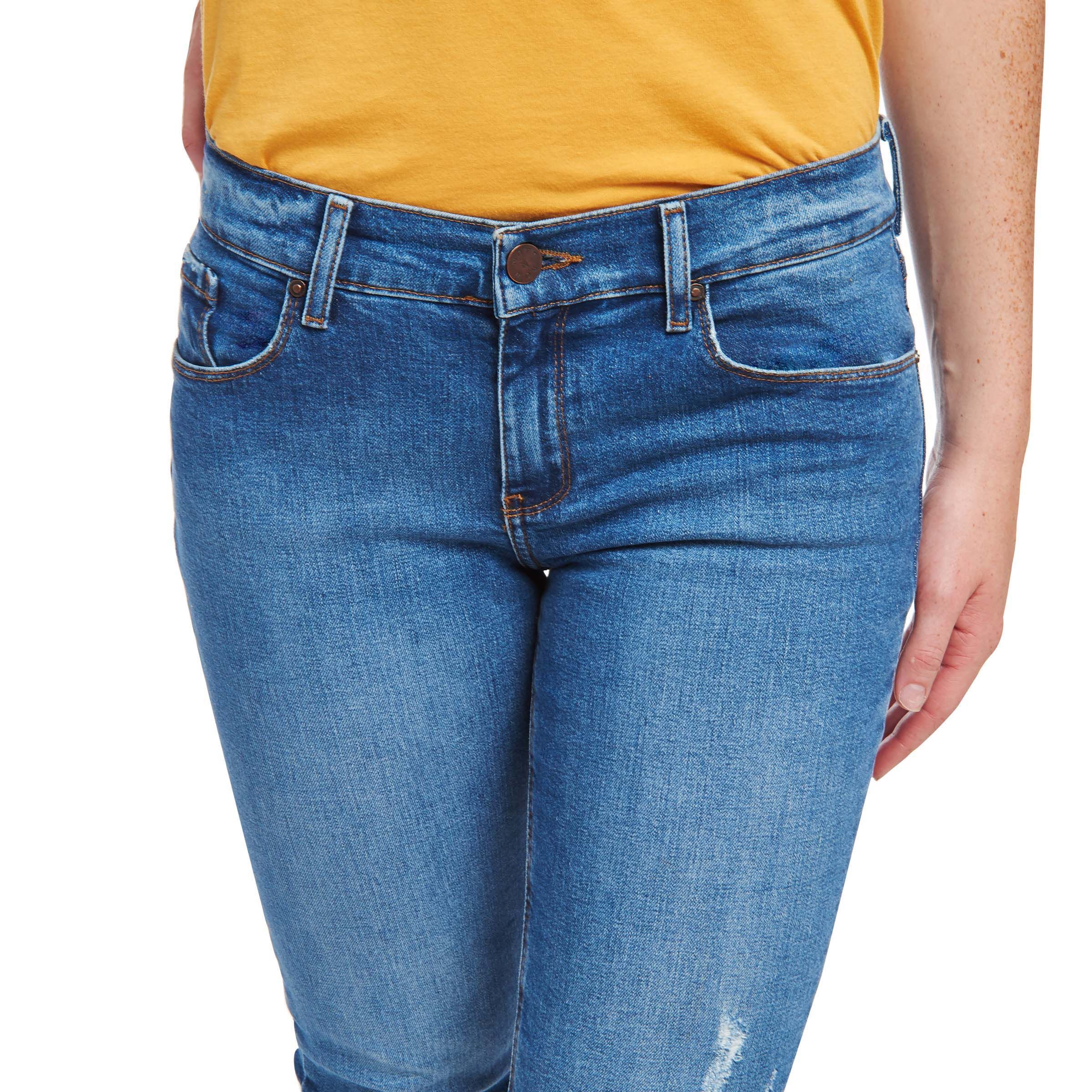 Mid Rise Slim Straight Ridge Jeans