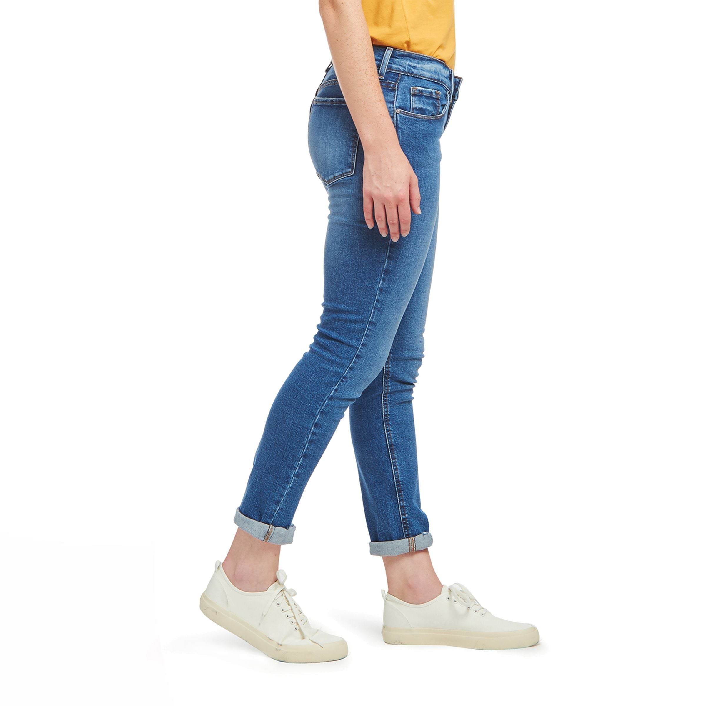 Mid Rise Slim Straight Ridge Jeans