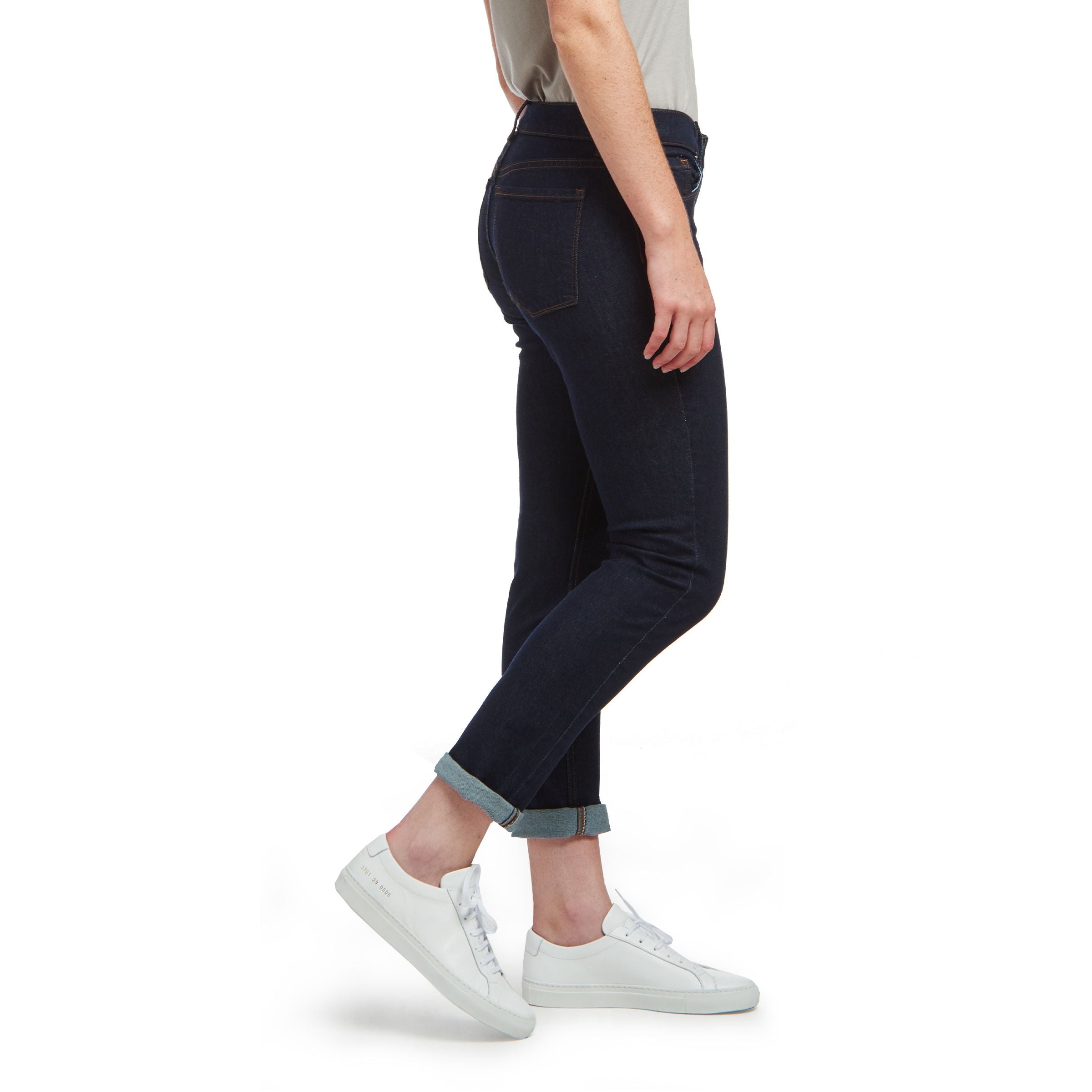 Mid Rise Slim Straight Ridge Jeans