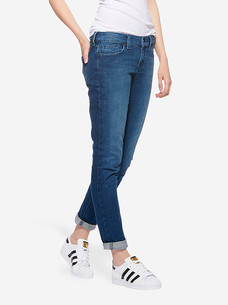 Mid Rise Slim Straight Laight Jeans