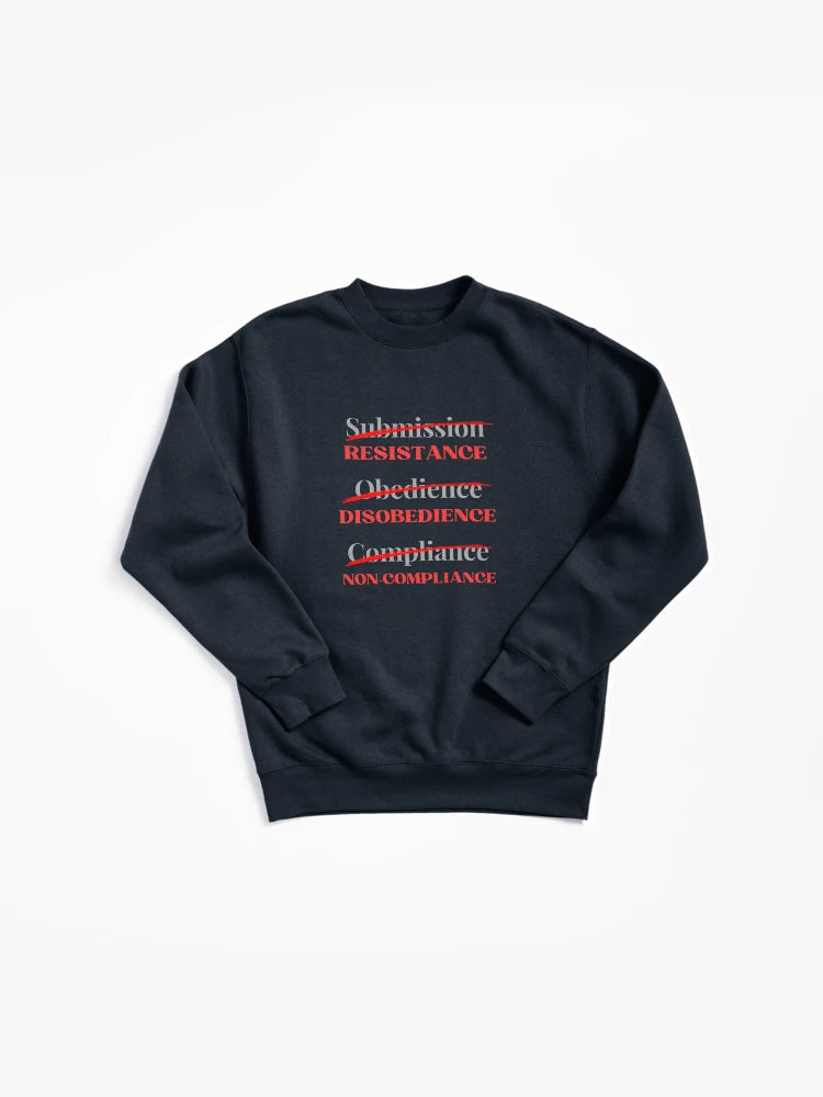 Resistance Disobedience Noncompliance: Bold Activism Statement Top