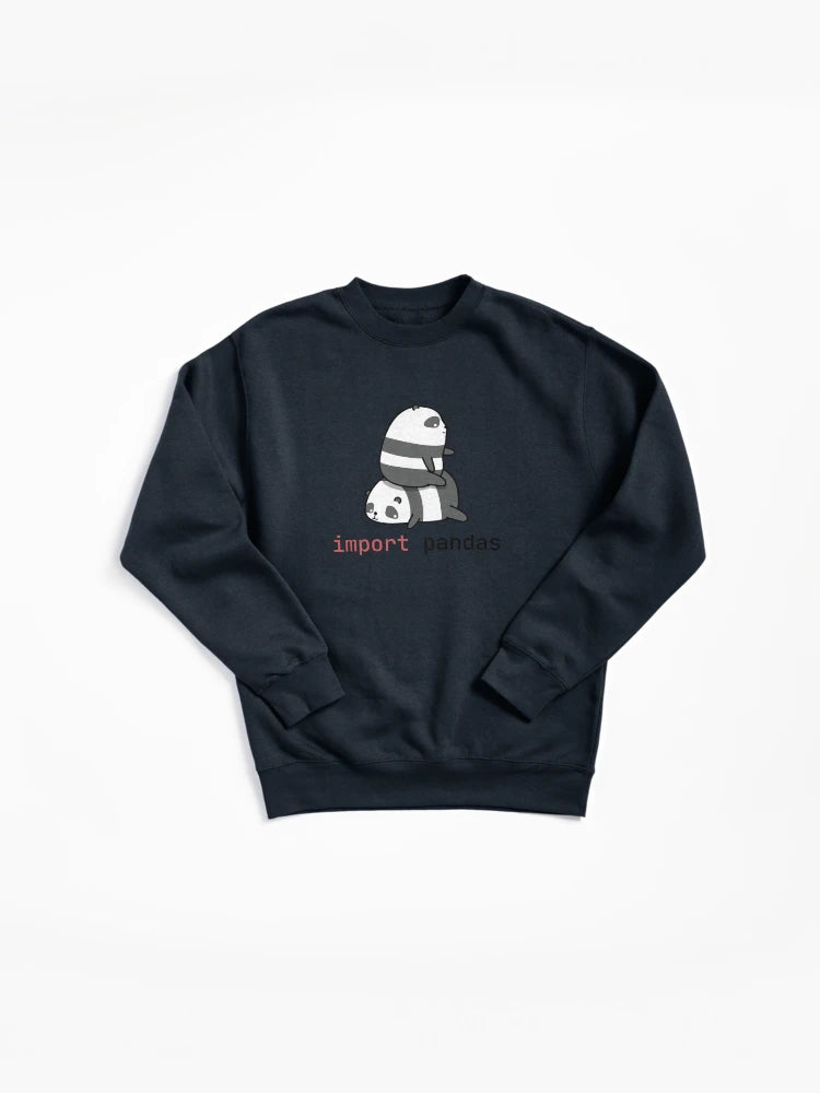 Import Pandas Pullover Sweatshirt - Python Data Science Coder