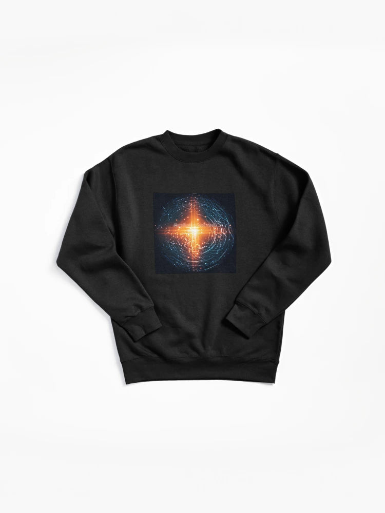 Intelligence Supernova Pullover - Futuristic Tech Pullover Sweatshirt