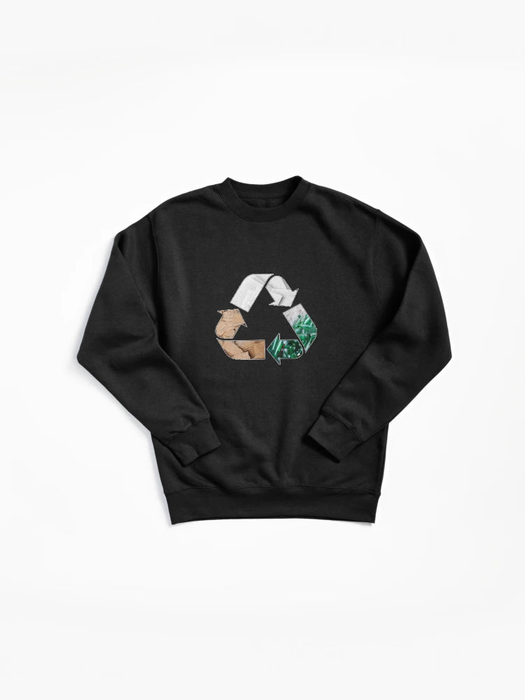 Classic Recycle Pullover Sweatshirt - Minimalist Sustainable Wear
