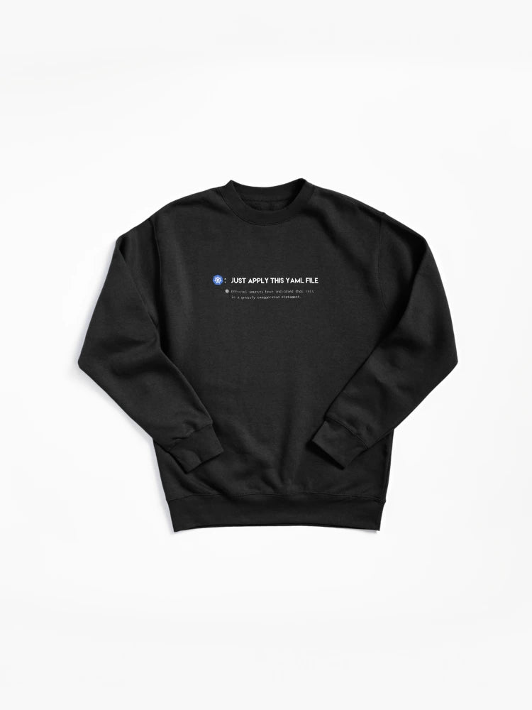 Kubernetes YAML File Pullover - DevOps Engineer Pullover Sweatshirt