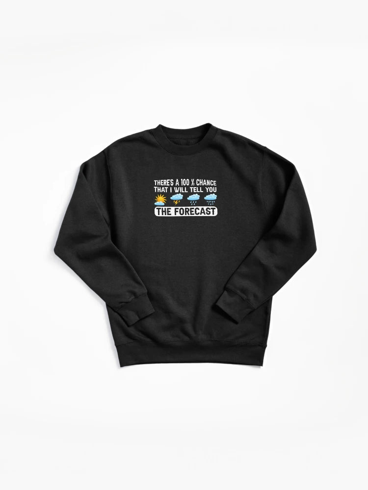 Funny Retro Weatherman Pullover Sweatshirt - Vintage Forecast Style