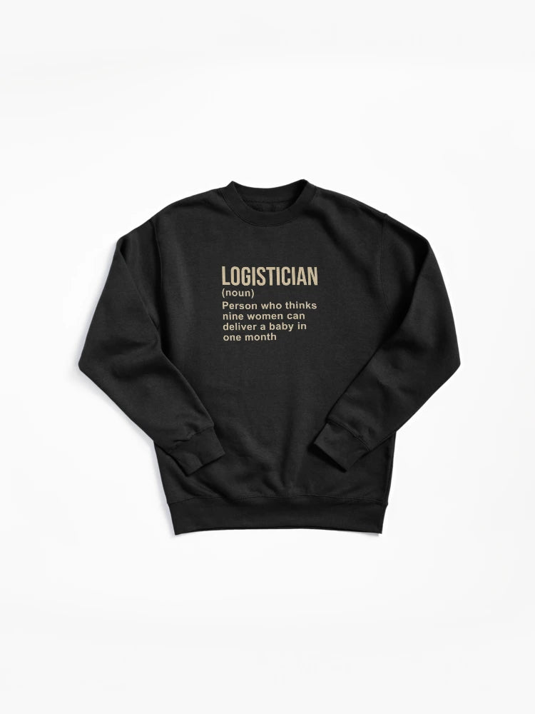 Logistician Definition Dictionary Meaning Pullover Sweatshirt
