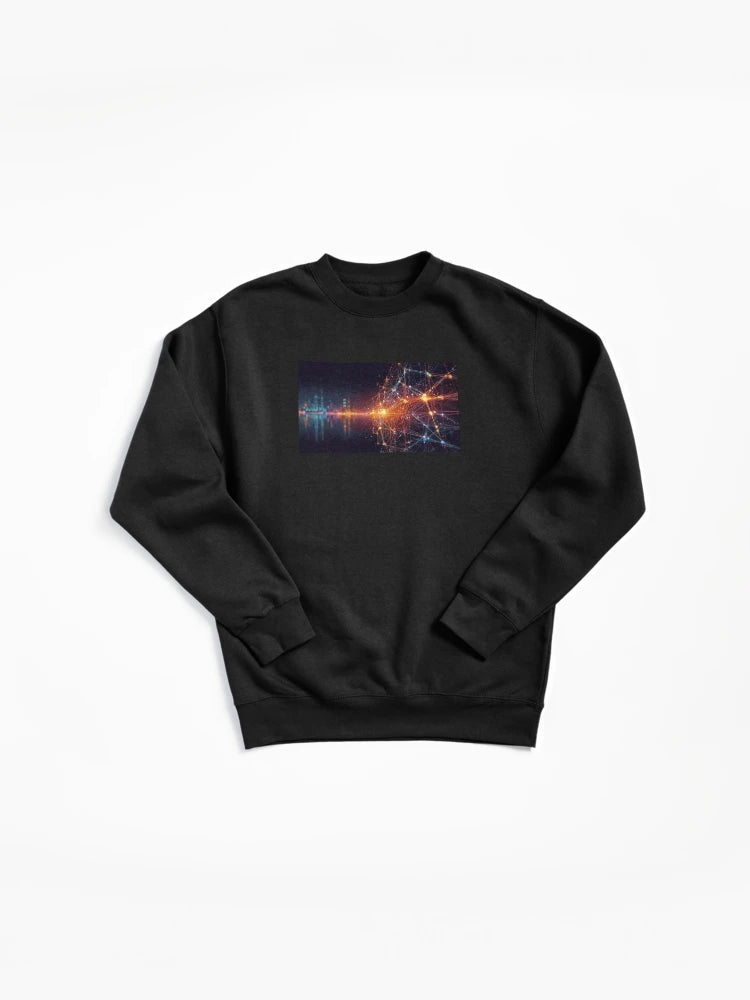 The Glow That Came Pullover - Abstract Light Pullover Sweatshirt