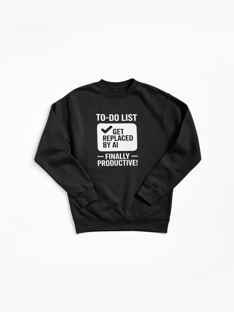 Funny AI Task Replacement Pullover - Smart Tech Sweatshirt