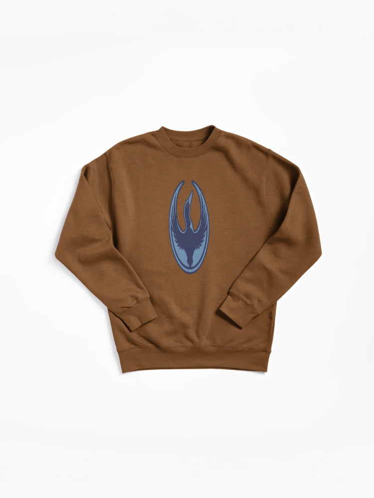 Rebel Loon Bird Pullover Sweatshirt - Unique Wildlife Graphic Art