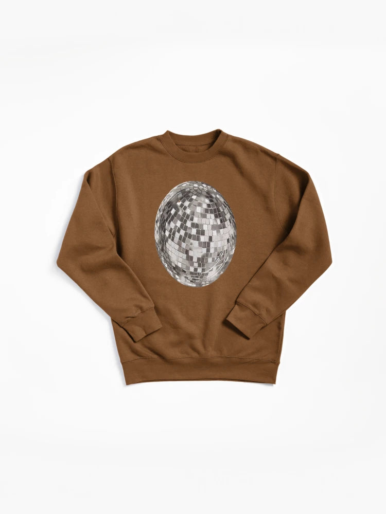 Mirrorball Aesthetic Pullover - Retro Disco Style Pullover Sweatshirt