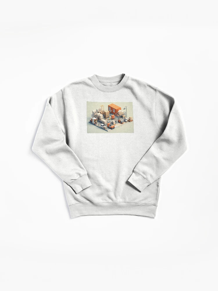 Logistic Factory Mockup Pullover Sweatshirt - Industrial Design