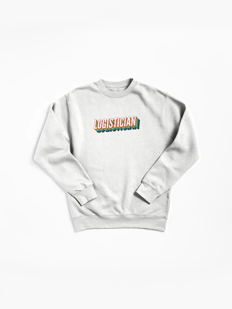 Retro Logistician Label Pullover Sweatshirt - Vintage Career Style