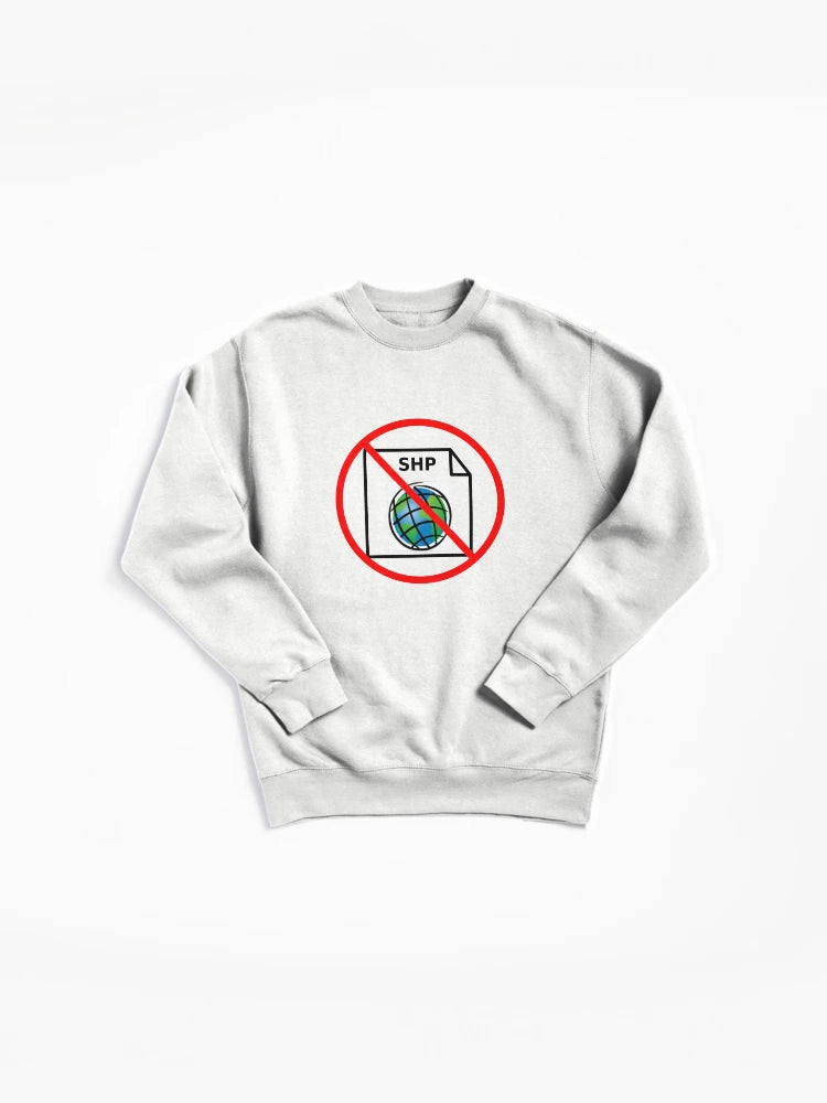 Help Ban The Trade In Shapefiles Pullover Sweatshirt - GIS Pro