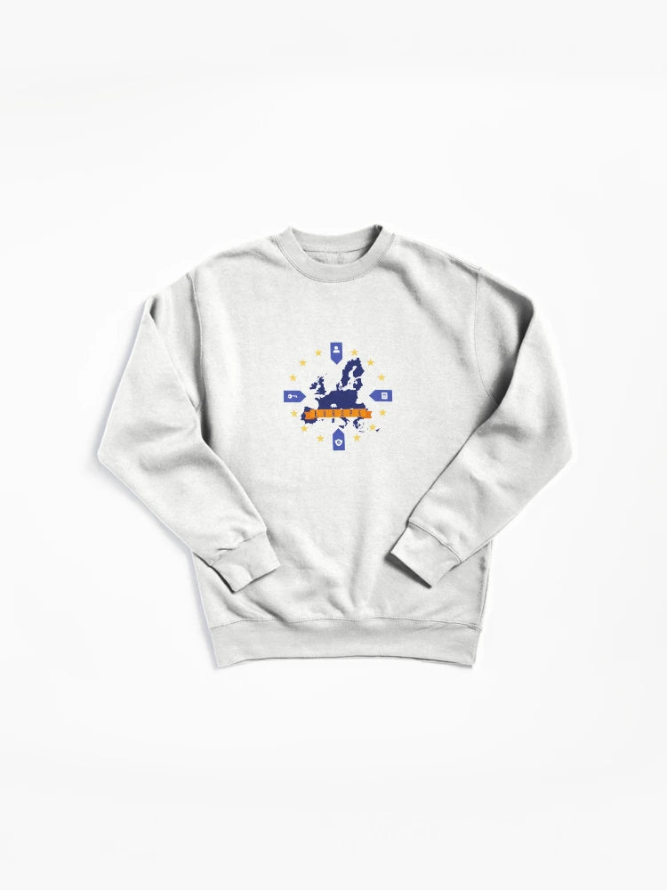 Cool Europe Continent Pride Pullover Sweatshirt - Travel Humor