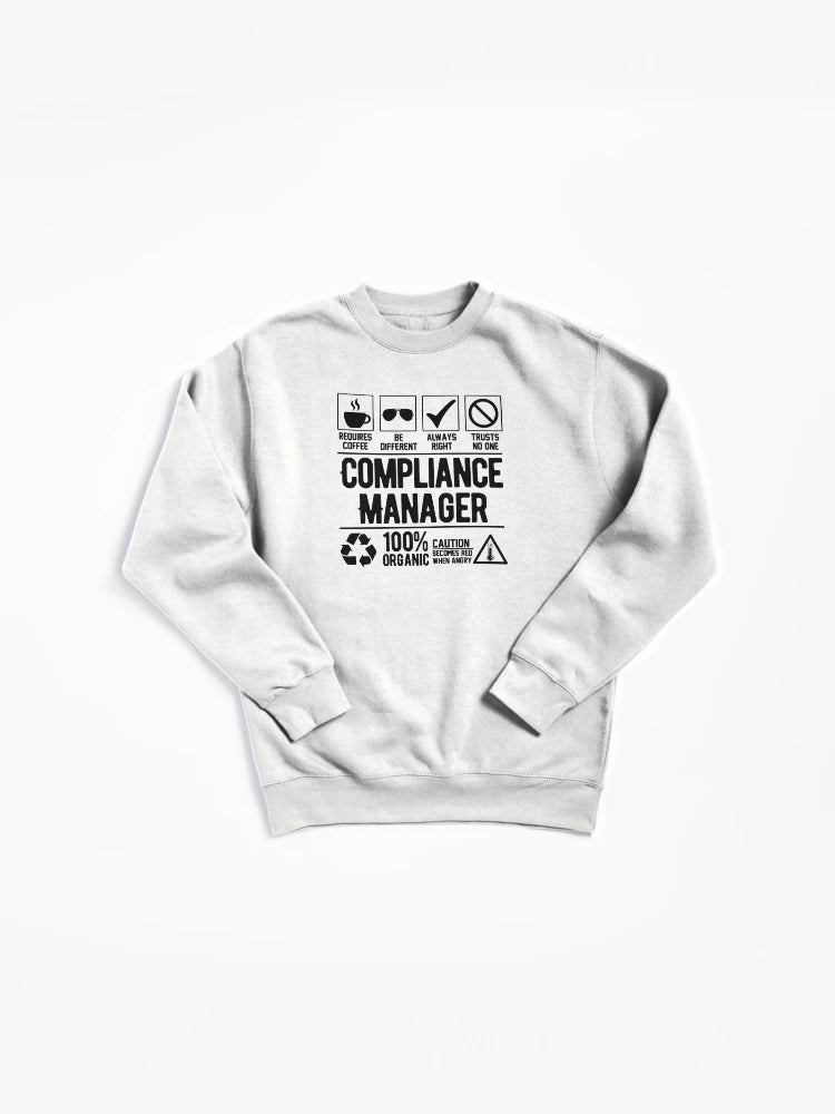 Compliance Manager Pullover: Expert Regulatory Specialist Apparel
