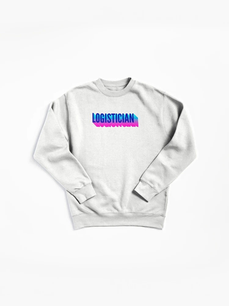 Logistician Minimalist Gradient Pullover Sweatshirt - Professional Wear