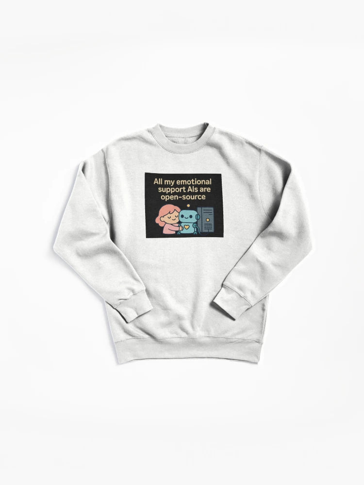 Open-Source Support AI Pullover - Funny Developer Pullover Sweatshirt
