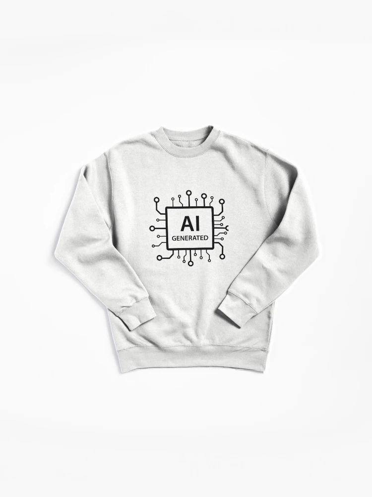 AI-Generated Icon Pullover - Digital Symbol Pullover Sweatshirt