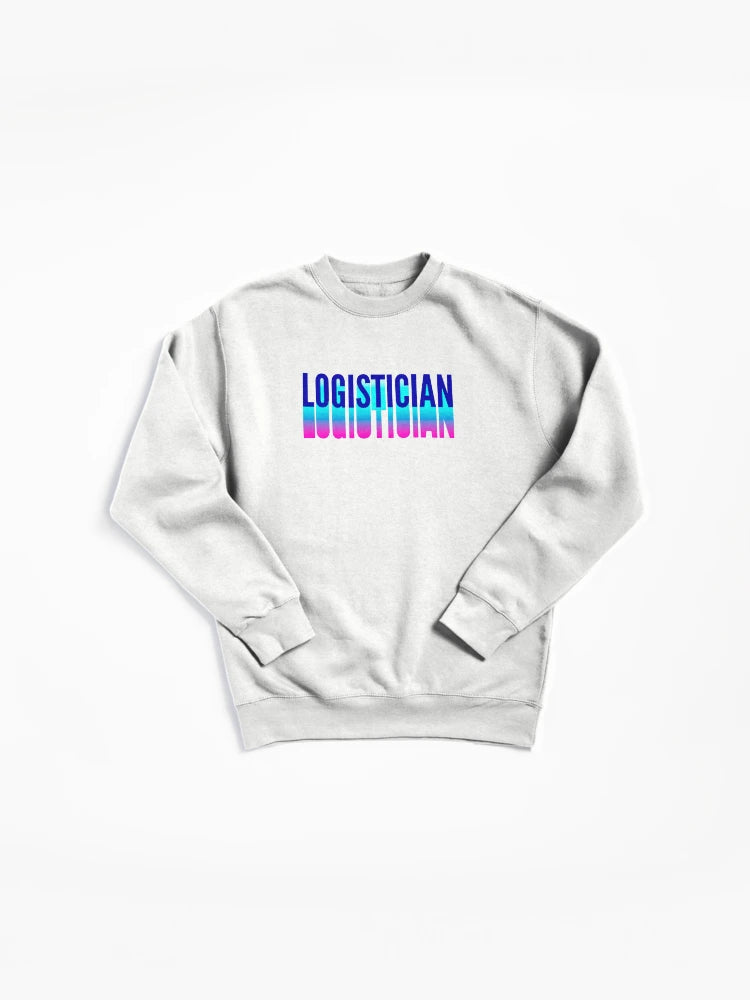 Logistician Modern Silhouette Pullover Sweatshirt - Logistics Worker