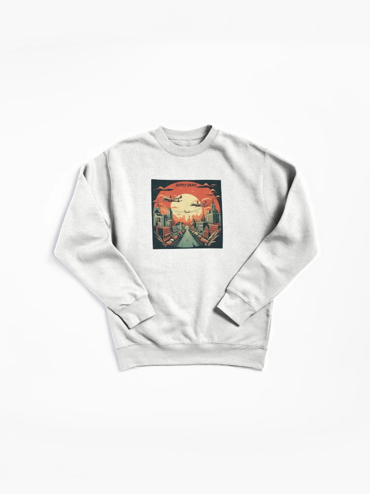 Retro Supply Chain Poster Pullover - Vintage Logistics Hoodie