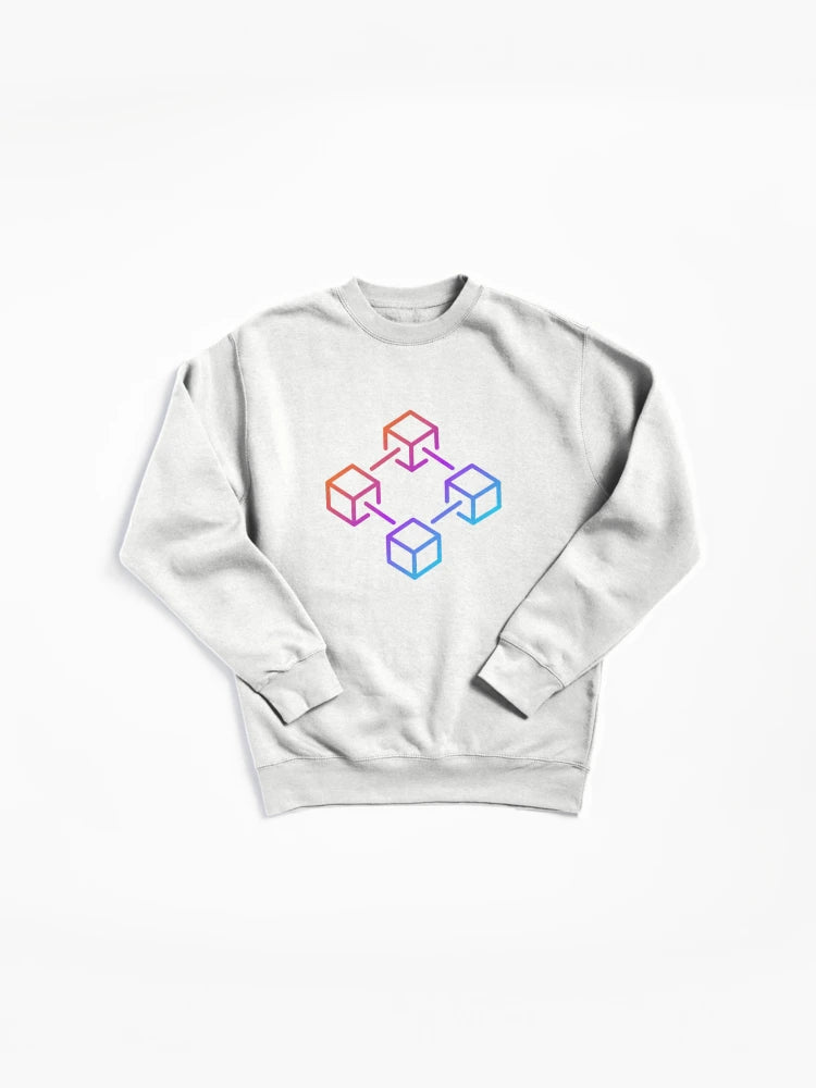 Blockchain Design Pullover - Crypto Tech Pullover Sweatshirt