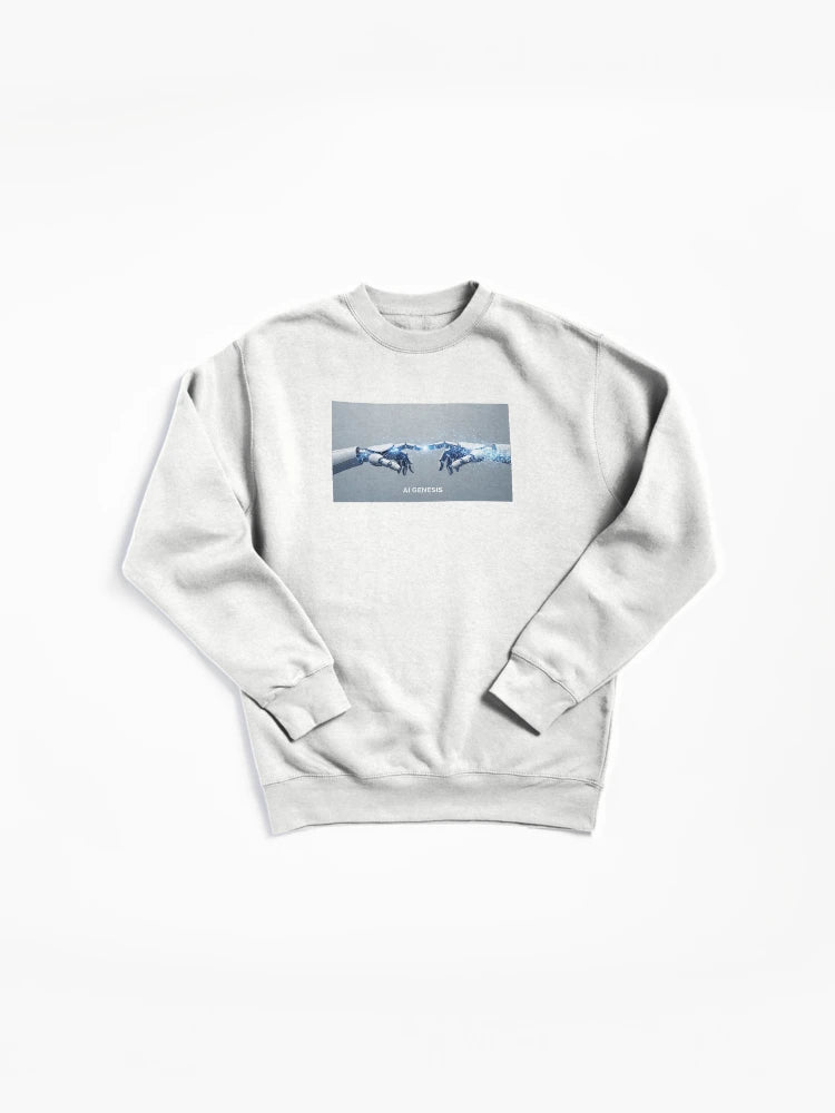 AI Genesis Digital Pullover - Future Connection Pullover Sweatshirt