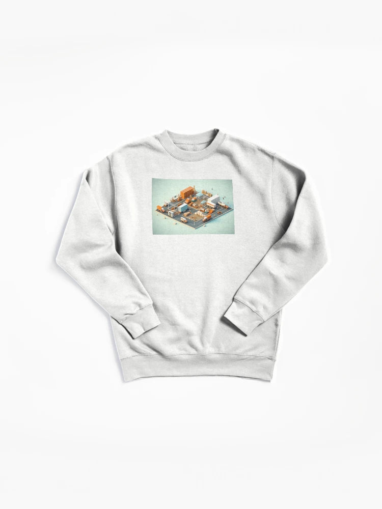 Factory Tycoon Model Pullover Sweatshirt - Industrial Gaming Top